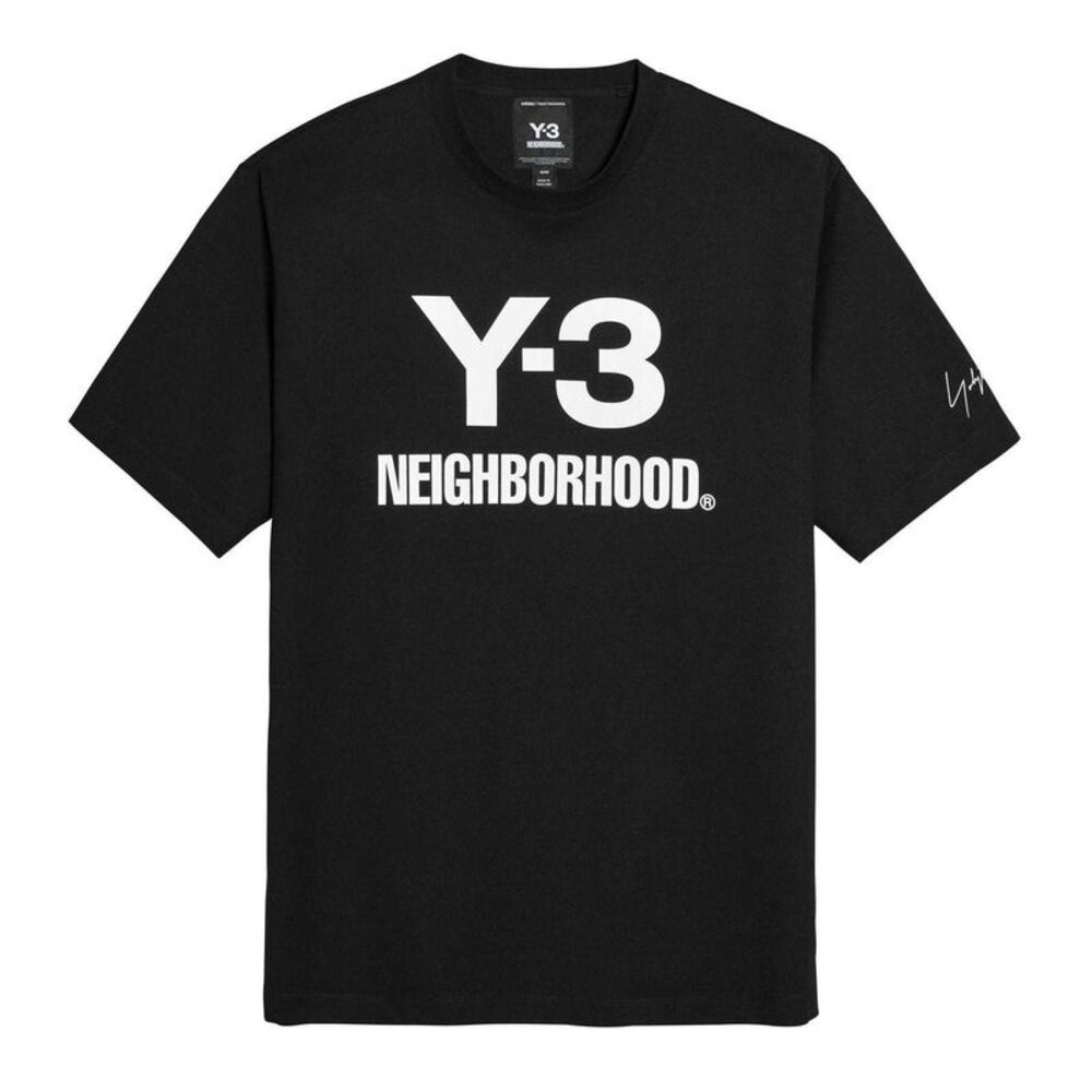 Y-3 Mens Neighborhood Logo T-Shirt / Black